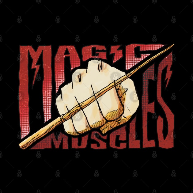 Mashle Magic and Muscles Mash Fist x Wand Cool Streetwear Red Graffiti with White Outline by Animangapoi