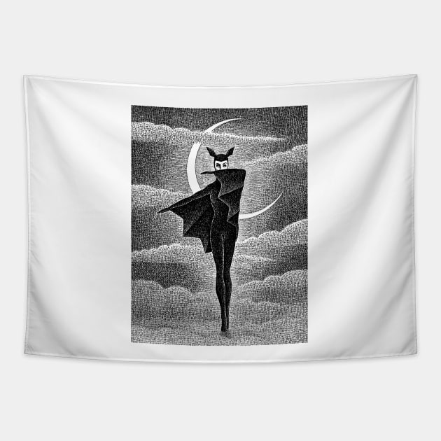 Bat-Girl Tapestry by Haunted Nonsense