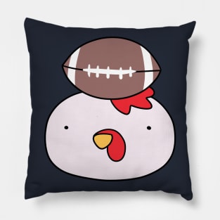 Football Chicken Face Pillow