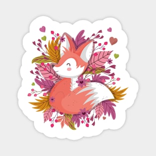 Autumn Fox & Berries Magnet