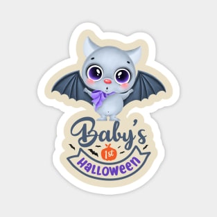 Baby's First Halloween Cute Bat Magnet