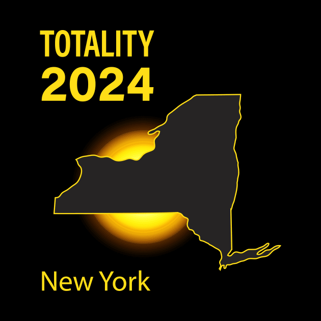 Total Solar Eclipse New York State 2024 by Rocky Ro Designs