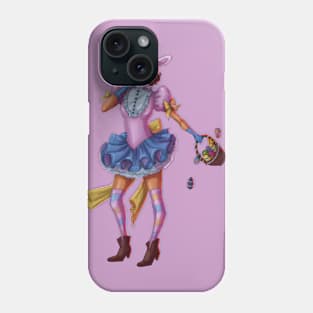 Clumsy pinup with Easter eggs Phone Case