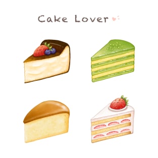 Assorted Dessert Illustration❤️Cake Lover T-Shirt