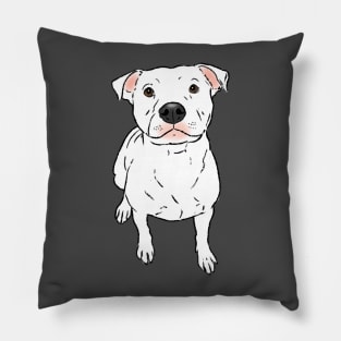 White Pitbull, Sitting Pittie Pillow