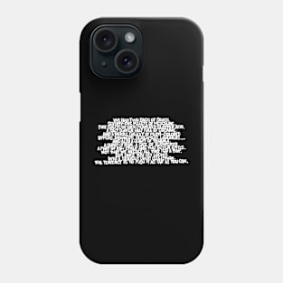 Mind-Bending Journey: Fear and Loathing Quote & Drug List Design Phone Case