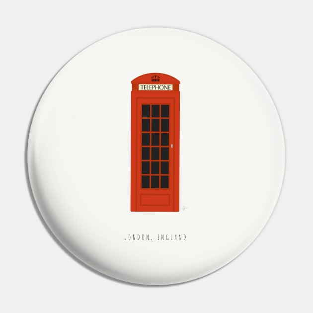 London Phone Booth Pin by lymancreativeco