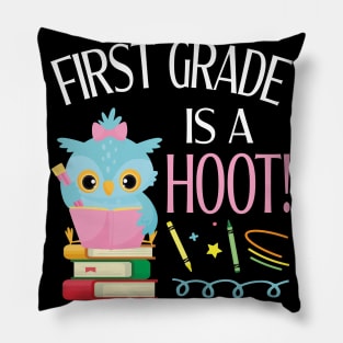 Owl Students Teachers And Books First Grade Is A Hoot School Back To School Pillow