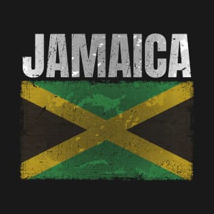 Distressed Jamaica Flag Graphic Gifts for Men Women Kids Jamaican T-Shirt