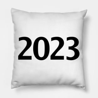 2023 Minimal Black Text Typography Pillow