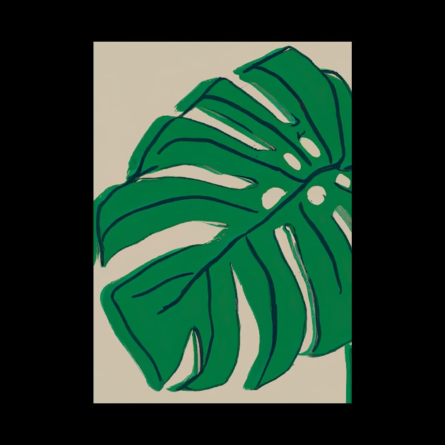 Monstera Plant Abstract by maxcode