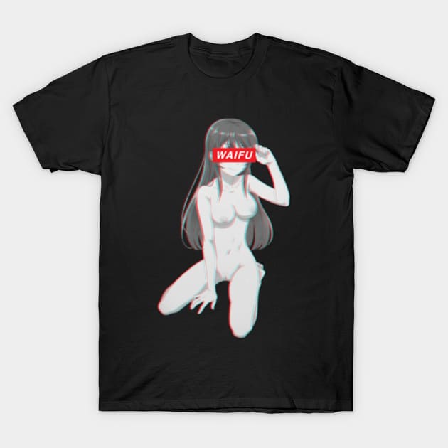 nude waifu material - Anime - T-Shirt