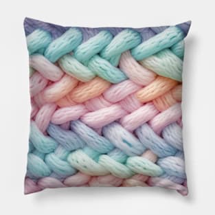 Pastel Knit Waves Pillow