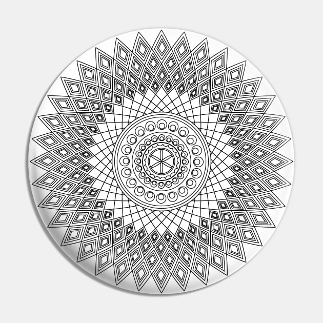 Pointed mandala Pin by hedehede