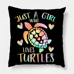 Just a girl who loves turtles Pillow