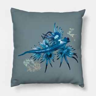 Blue Dragon,Glaucus Atlanticus Sea slug Pillow