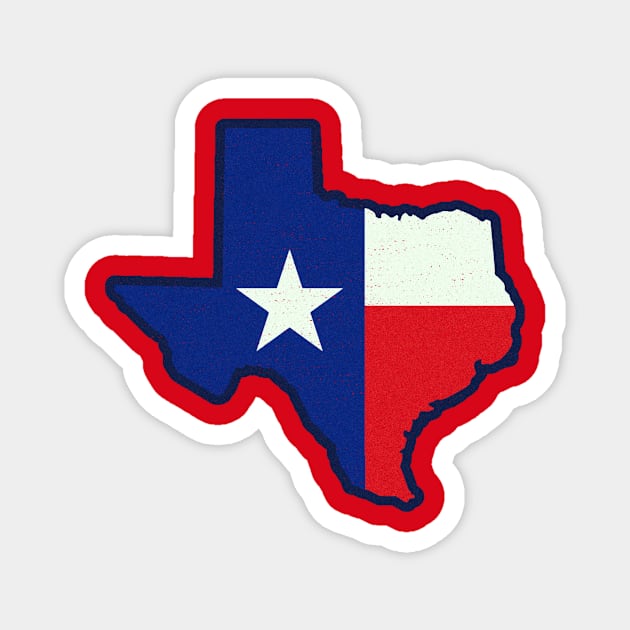 State Shape Texas Flag Magnet by DonWillisJrArt