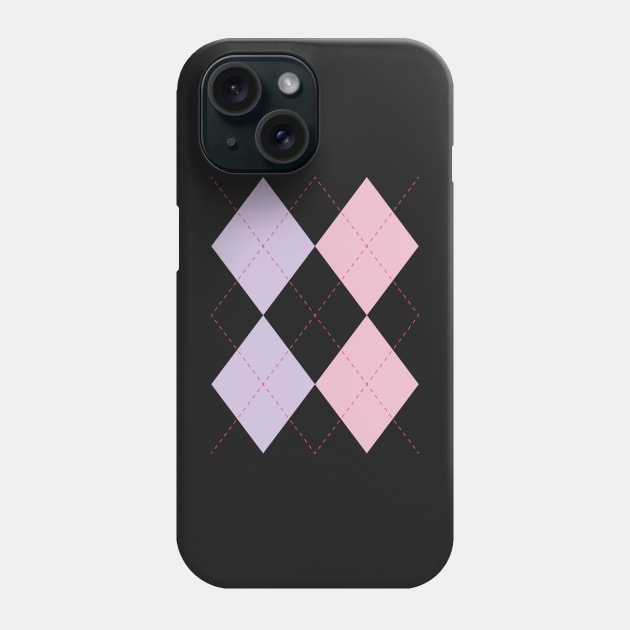 pink + purple argyle Phone Case by osnapitzami