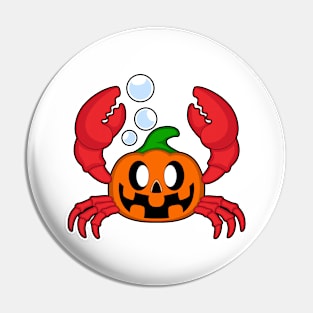 Crab Halloween Pumpkin Pin