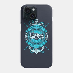 HMS Two-Anchor Nautical 2023 Edition T-Shirt (Aqua) Front & Back T-Shirt Phone Case