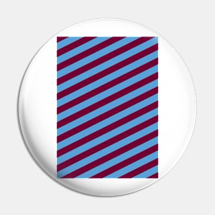 Manchester City Sky Blue and Maroon Angled Stripes Pin