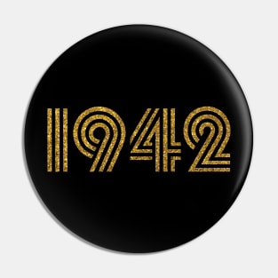 1942 Birth Year Glitter Effect Pin