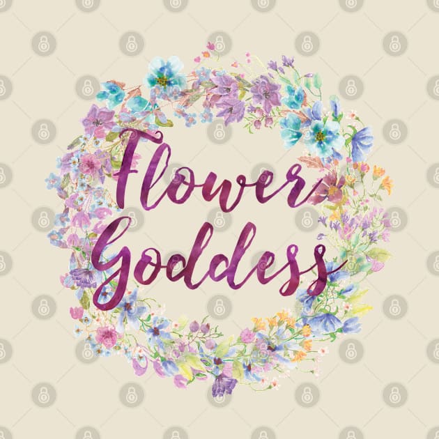 Flower Goddess | Floral Wreath | Watercolor by ABcreative