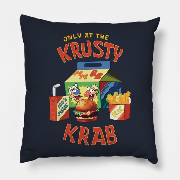 Krusty Krab Kiddie Meal Pillow by daniasdesigns