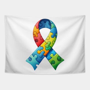 Ribbon Puzzle Autism Awareness Gift for Birthday, Mother's Day, Thanksgiving, Christmas Tapestry