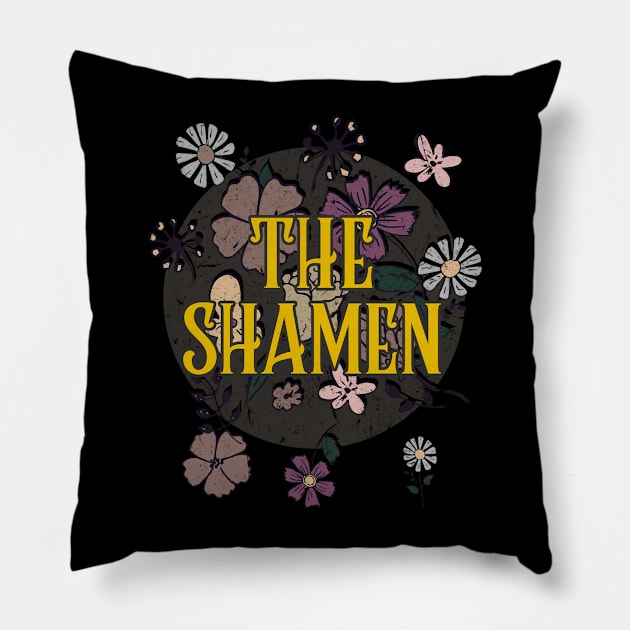 Aesthetic Shamen Proud Name Flowers Retro Styles Pillow by BilodeauBlue