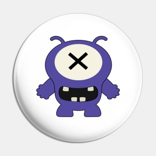 Funny cartoon colorful monster Pin