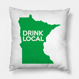 Minnesota Drink Local MN Green Pillow