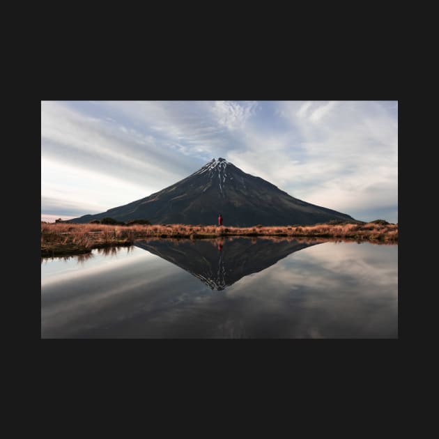 Lonely Mountain with lake reflection in New Zealand by Danny Wanders