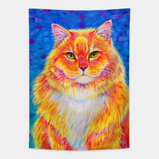 Colorful Orange Tabby Cat Tapestry