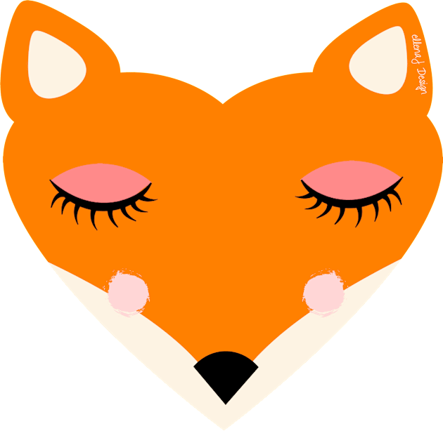 Cute Fox Kids T-Shirt by ellenaJ