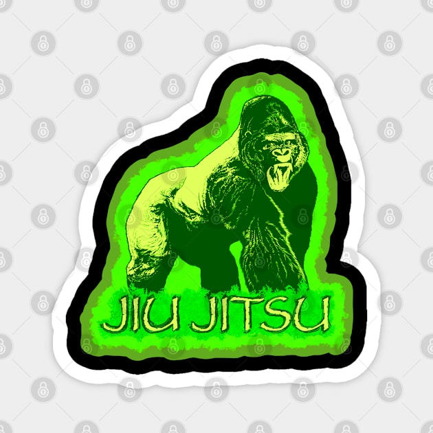 Gorilla Jiu Jitsu Magnet by undersideland