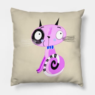 cats pink Pillow