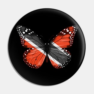 Trinidadian And Tobagoan Flag  Butterfly - Gift for Trinidadian And Tobagoan From Trinidad And Tobago Pin