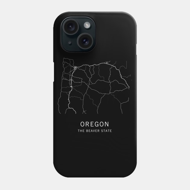 Oregon State Road Map Phone Case by ClarkStreetPress