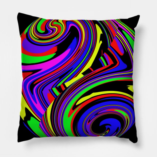 Twister Ball Pillow by The Black Panther