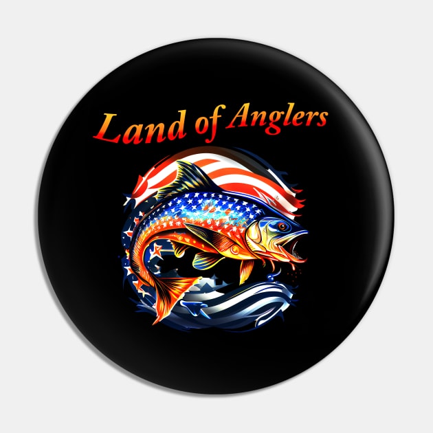 Land of Anglers Pin by GraphGeek