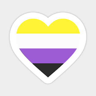 no outline heart - non-binary Magnet