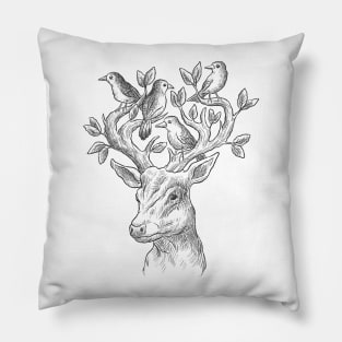 A deer nest Pillow