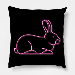 Neon Rabbit Pillow