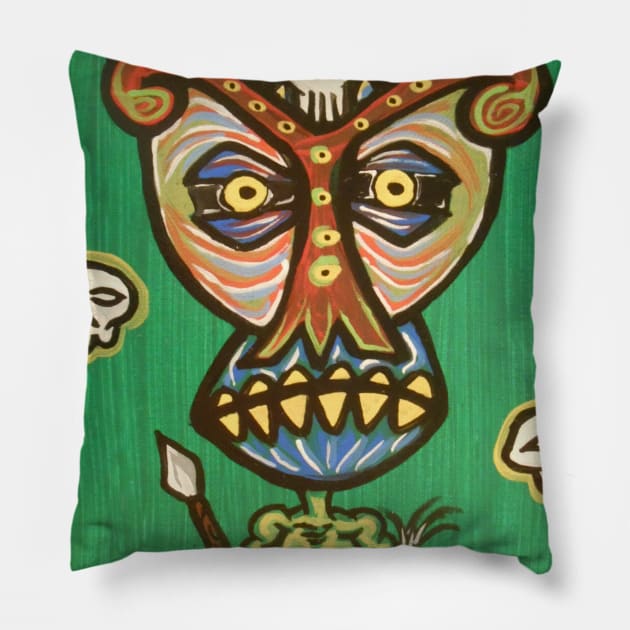 colorful cannibal Pillow by Voodoobrew