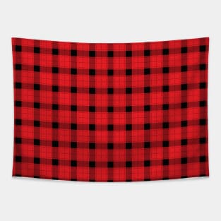 red and black Tartan Plaid Pattern Tapestry