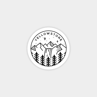 Yellowstone National Park, US Emblem - White Magnet