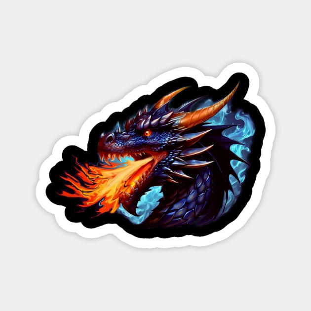 Dragon Fire Magnet by VarietyStarDesigns