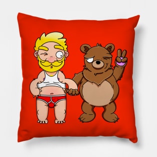 Bear Lover Blond (No Text) Pillow