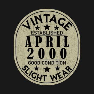 Vintage Established April 2000 - Good Condition Slight Wear T-Shirt